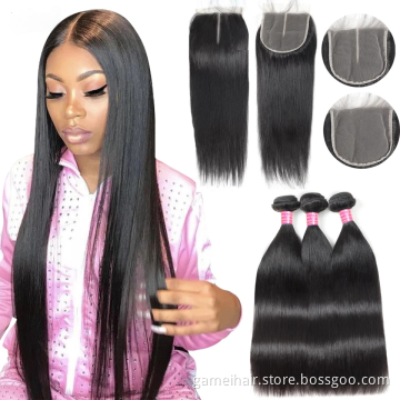 Unprocessed 100% Original Indian Raw Virgin Hair Vendor Wholesale One Donor Cuticle Aligned Human Hair Weave Extensions Bundles